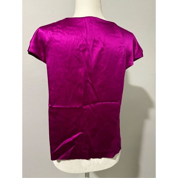 Theory shiny cap sleeve blouse M - Picture 4 of 4